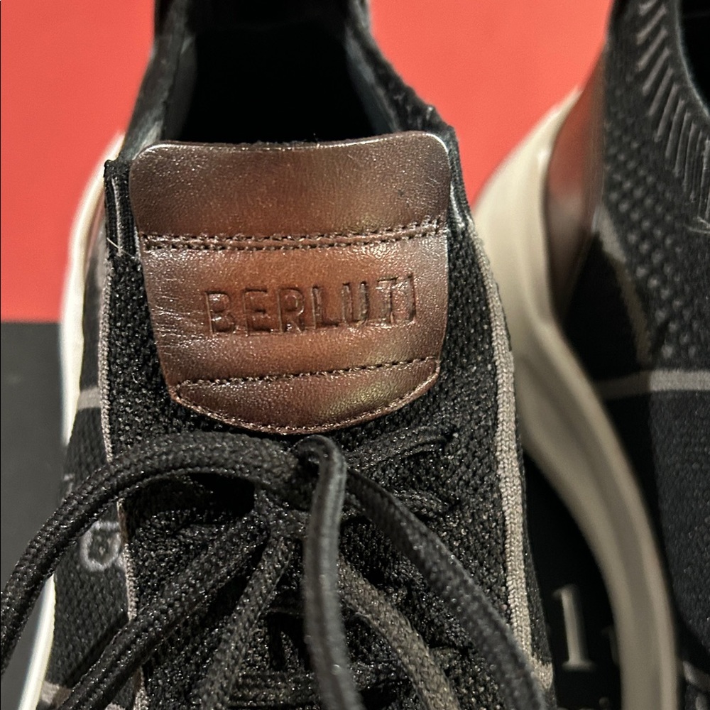 Berluti Shadow Knit Men's Sneakers - Picture 5 of 12